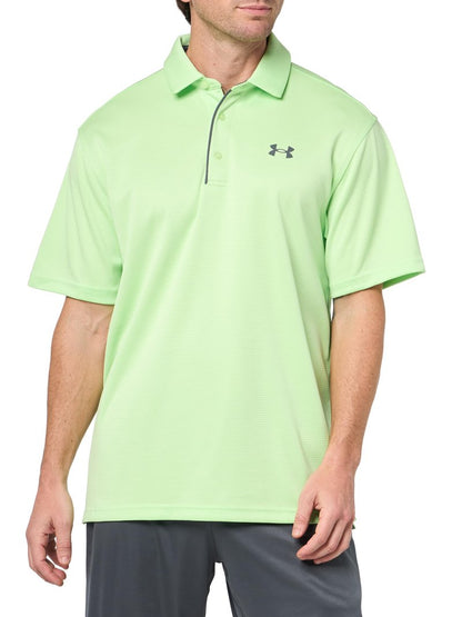 Under Armour Men's Tech Golf Polo, (715) Lumos Lime / / Pitch Gray, X-Large Tall