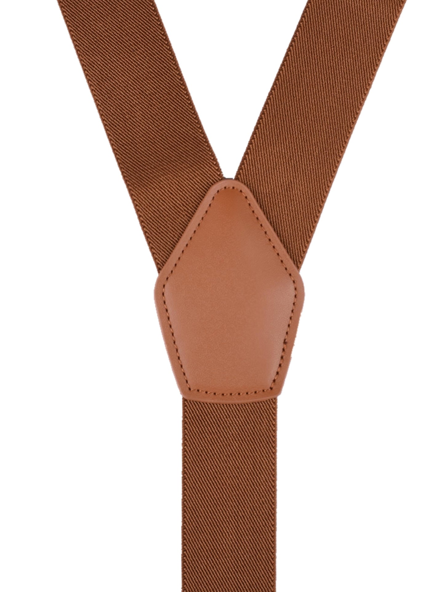 Mcvotcot Suspenders for Men Button End Adjustable Y-Back Elastic 47 Inches Brown