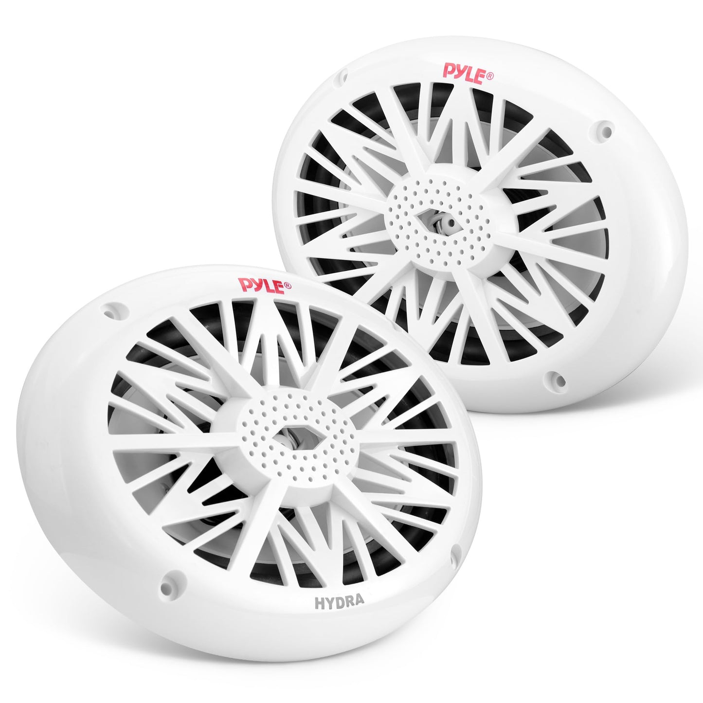 Pyle 6x9 Inch Dual Marine Speakers - 2 Way Waterproof and Weather Resistant Outdoor Audio Stereo Sound System with 260 Watt Power, Poly Carbon Cone and Cloth Surround - 1 Pair - PLMR692