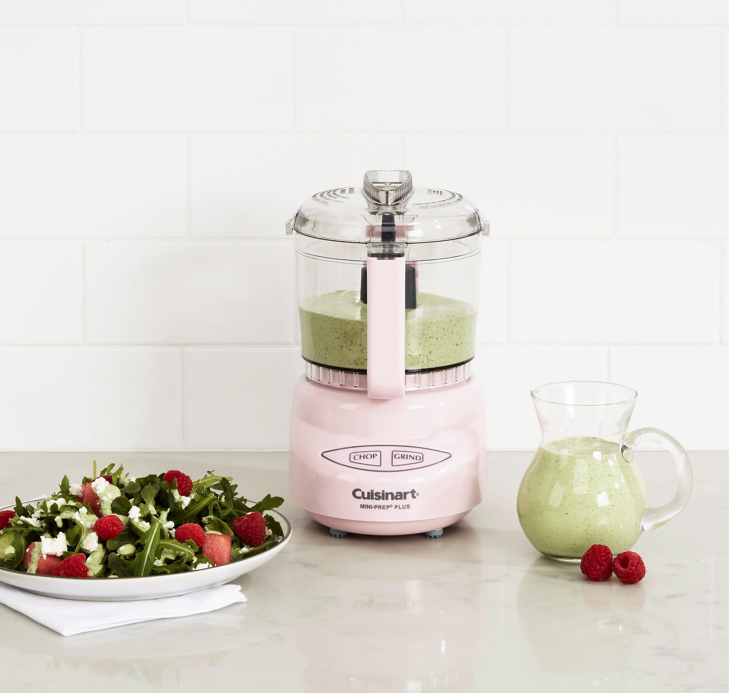 Cuisinart Mini-Prep Plus Food Processor, 24-Ounce Mini Food Processor to Chop Herbs, Vegetables, and Hard Cheese, 24-Ounce Work Bowl, Reversible Stainless Steel Blade, DLC-2ABC, Brushed Chrome