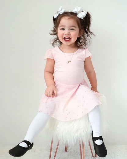 Stelle Girls' Ultra Soft Pro Dance Tight/Ballet Footed Tight(Toddler/Little Kid/Big Kid),WT,S White