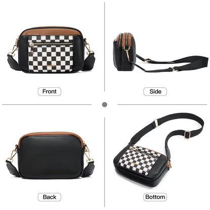 Telena Small Crossbody Bags For Women Vegan Leather Crossbody Purse With Adjustable Wide Strap For Daily Life