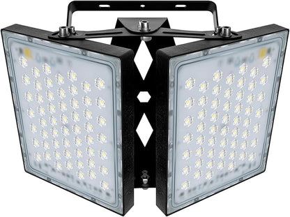STASUN Flying Series Pro - LED Flood Light Outdoor, 200W 20,000 lumens, IP66 Waterproof Exterior Commercial Floodlight, 6000K Daylight White, 2 Adjustable Heads for Yard, Parking Lot