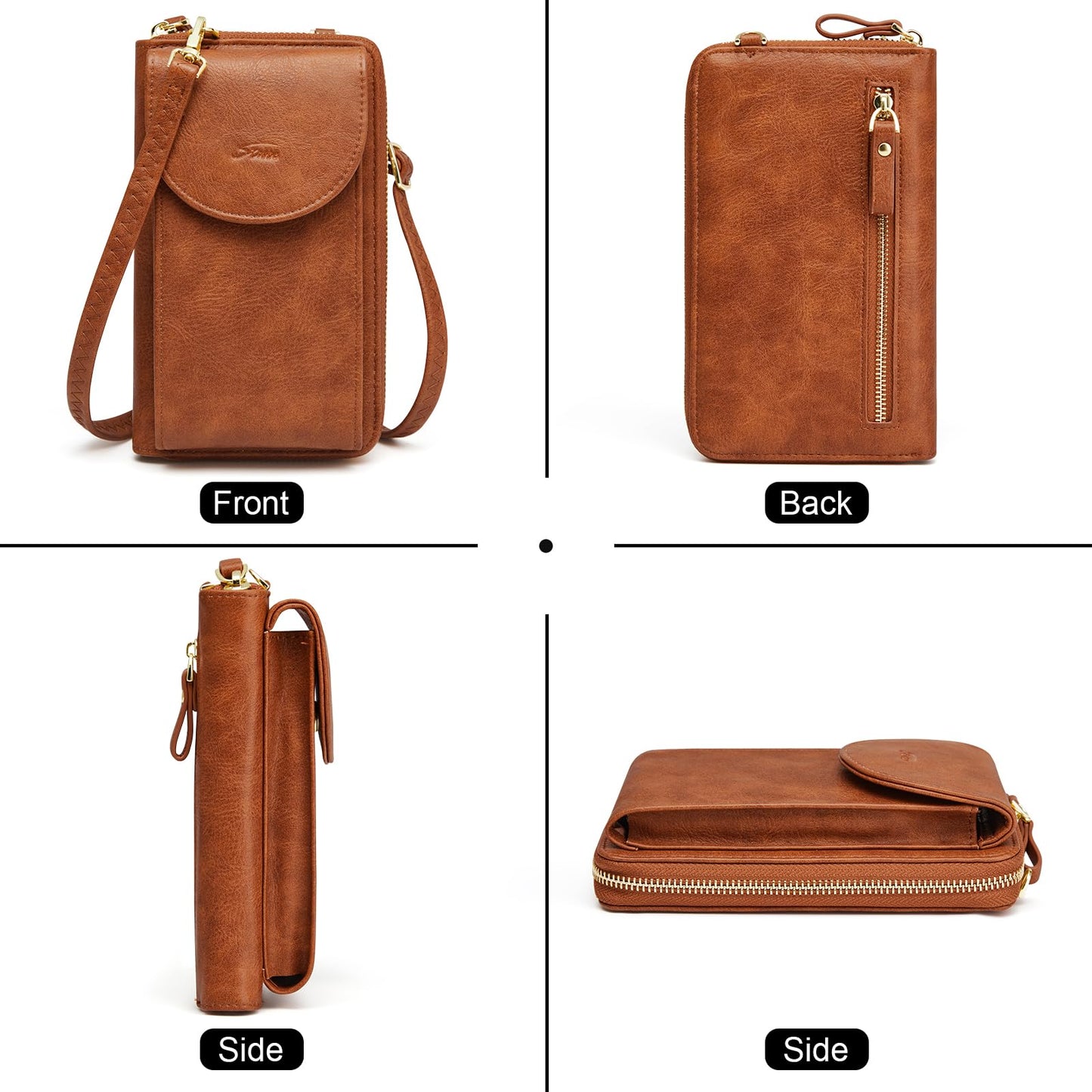 S-ZONE Small Crossbody Bags for Women Cell Phone Purse RFID Blocking Wallet Purses with Credit Card Slots