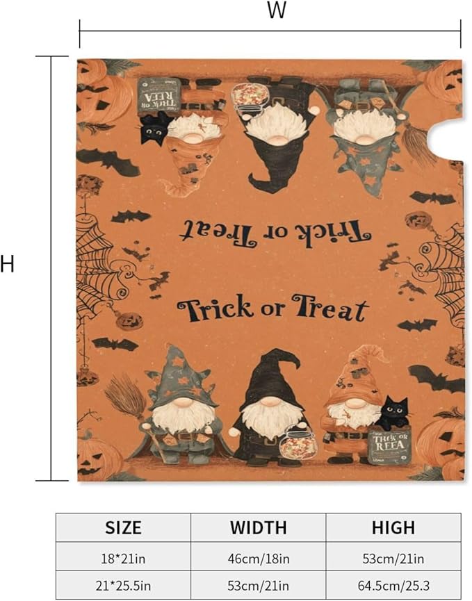 Mailbox Covers Gnomes Halloween Pumpkin Gnomes Halloween Pumpkin Magnetic Letter Post Box Cover Standard Size 21 x 18 Inch Garden Yard Home Decorative