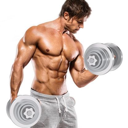 VIVITORY Fitness Dumbbells Set, Adjustable Weight Sets up to 11/22/44/66/110 lbs, with Metal Connecting Rod Used As Barbell, Chromed Weights, Hardcover Gift Box, Home Gym Work Out Training Equipment