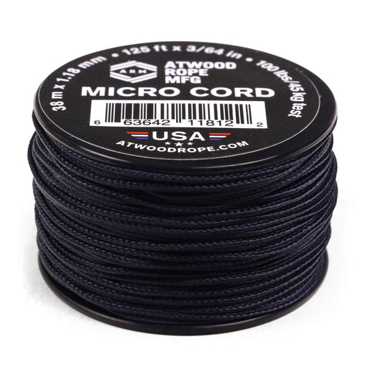 Atwood Rope MFG Tactical Nylon/Polyester Micro Utility Cord 1.18mm X 125ft Reusable Spool | Fishing Gear, Jewelry Making, Camping Accessories (Navy)