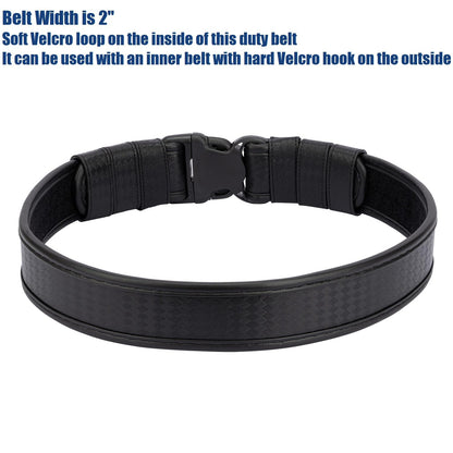 Dotacty Basketweave Duty Belts Police Law Enforcement Sheriff Security Work 2" Outer Belt w/Loop Liner Tri-Release Buckle 4 Keepers M