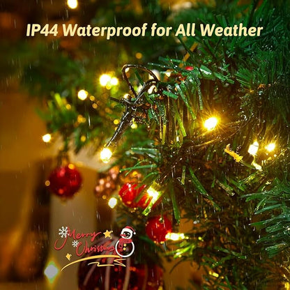 Christmas Lights 1000 LED 328 FT, IP67 Waterproof Christmastree Lights with 8 Modes, Remote Control 3 Timers & Memory Function Xmas Decorations for House and Holiday (Warm White)