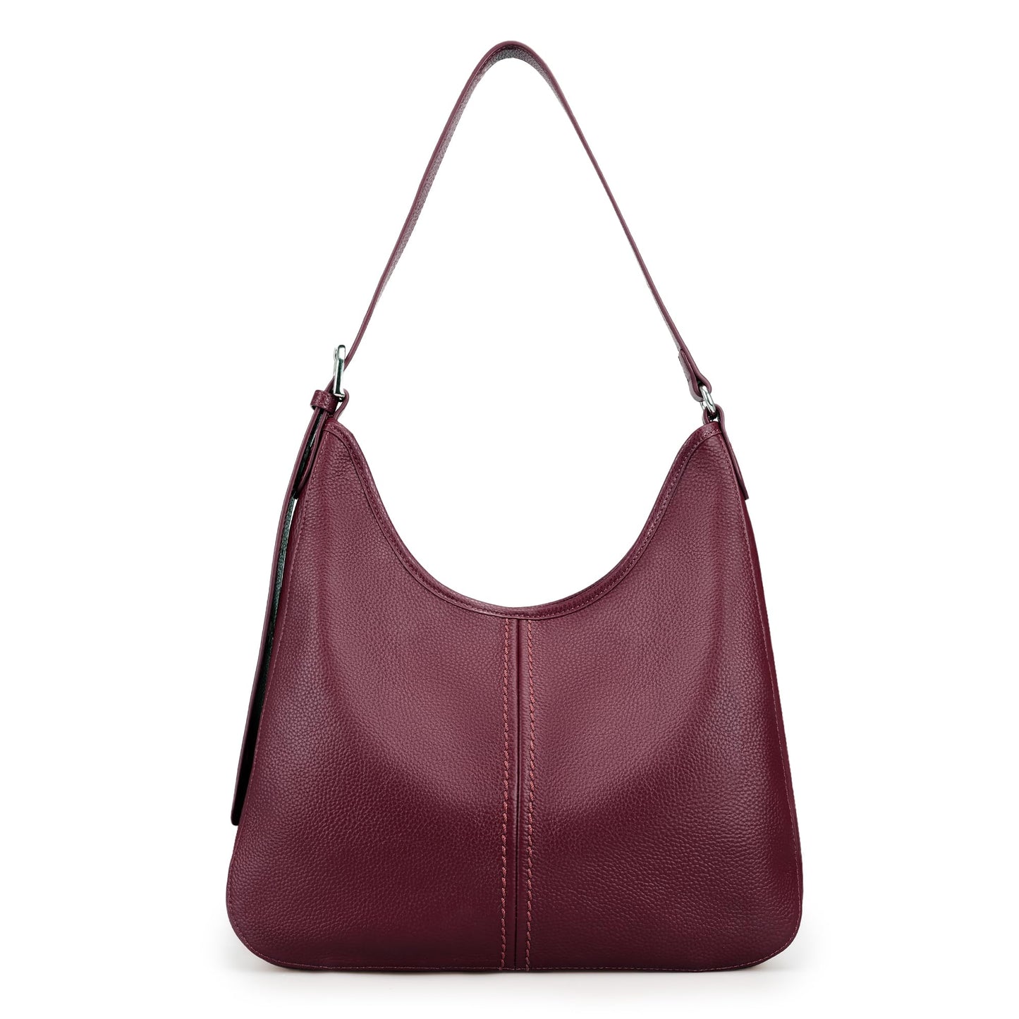 befen Genuine Leather Hobo Bags for Women, Soft Real Leather Women's Shoulder Bag Handbags, Shoulder Purse Designer Bags with Adjustable Strap for Daily Work Travel Fall Fashion, Burgundy
