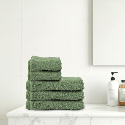 24 Pack Green Hand Towel 100% Cotton Spa Towel – 16x26 inches Highly Absorbable