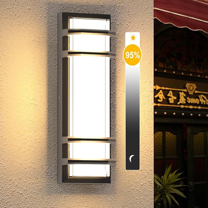 Sytmhoe 16inch LED Square Outdoor Wall Lights 30W 3000K 10%-100% Dimmable Exterior Wall Light Aluminum Body Waterproof IP65 led Porch Light for House Patio Garage Garden