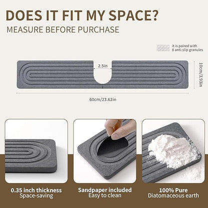 Faucet Mat for Kitchen Sink, Diatomite Stone Drying Sink Protectors, Bathroom