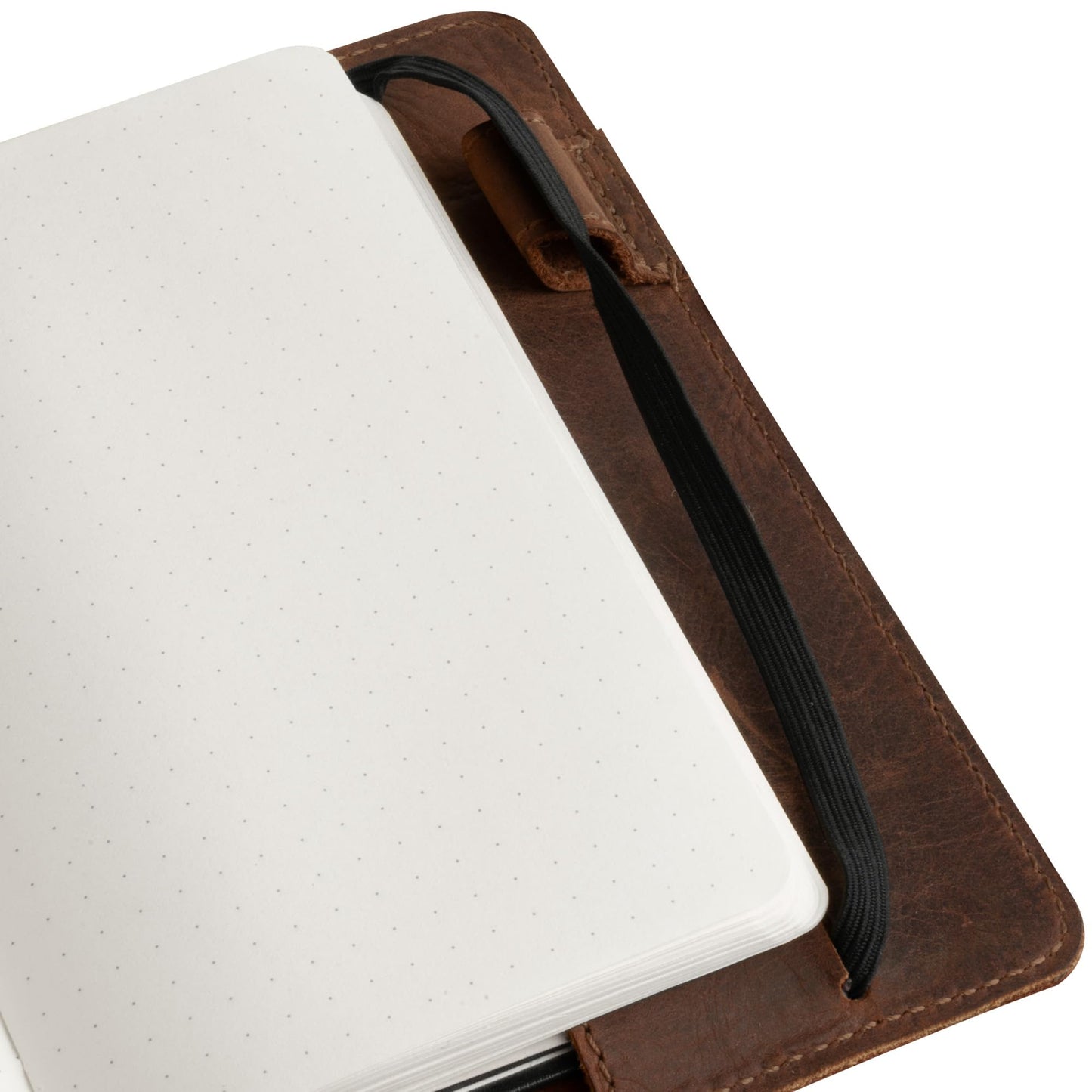 Leather A6 Notebook Cover for Leuchtturm 3.6 x 5.9 in, Refillable Mini Planner Case, Travel Journal Covers for Men, Also for Moleskine & Hobonichi, Travelers Pocket Portfolio Binder, Small Book Holder