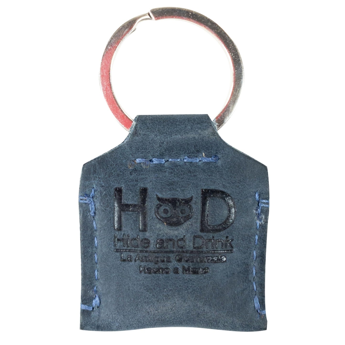Rustic Leather Switch Cartridge Game Keychain/SD Card/Guitar Pick Holder Handmade by Hide & Drink (Slate Blue)