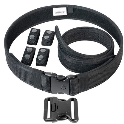 TAFTACFR Duty Belt for Law Enforcement Utility Security Military Police 2.0" Tactical Patrol Belt Set (Large)