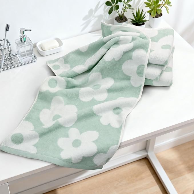 Jacquotha Floral Hand Towels Decorative Towel Set of 4, Bathroom & Kitchen &