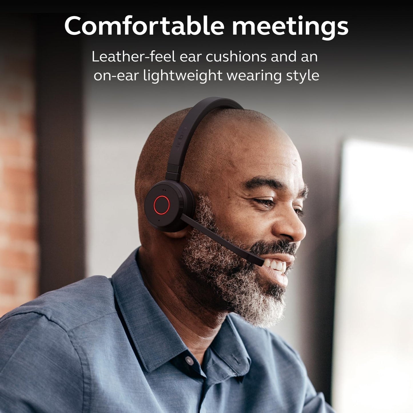 Jabra Evolve 65 TE (Third Edition) Wireless Dual-Ear Headphones - Noise-Canceling Mic, 16 hrs Battery Life, Dual Connectivity, MS Teams Certified, Supports Other Platforms, Black