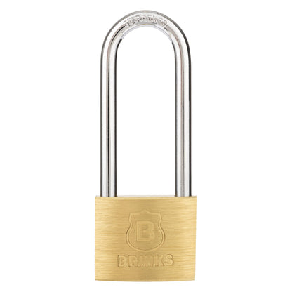 BRINKS - 40mm Solid Brass Keyed Padlock with 2.5” Shackle Clearance, (171-42001)