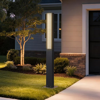 Landscape Path Lights AC100-240V, 71" Tall Driveway Lights Waterproof, Modern Pathway Light Wired, LED Bollard Light, Lawn Lamp 3000K Lighting for Yard Patio Garden Walkway Sidewalk Commercial