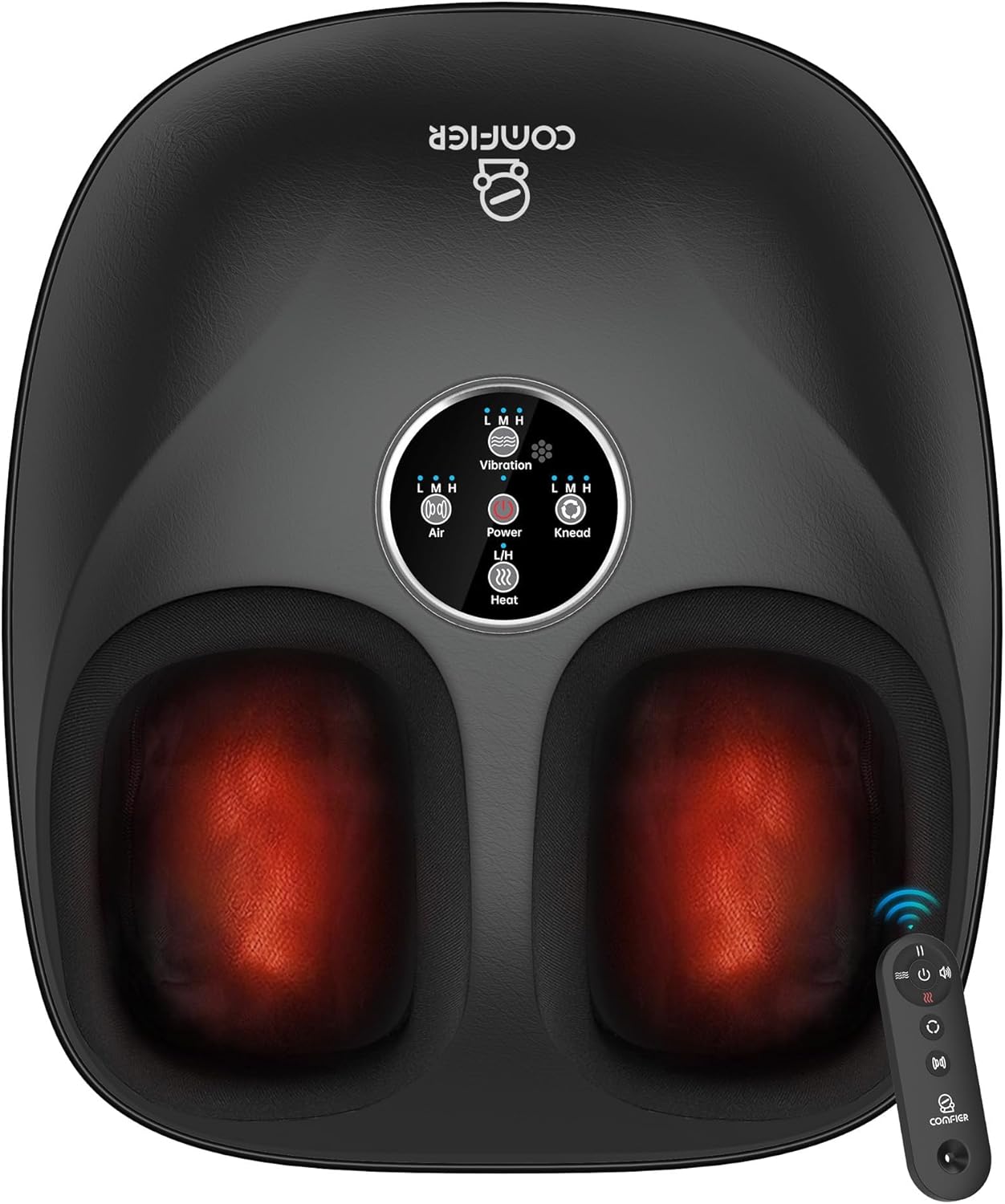 COMFIER HSA Eligible Shiatsu Foot Massager Machine with Heat, FSA Foot Massager for Neuropathy Plantar Fasciitis, Deep Kneading Feet Massager with Heat, Relax for Home Office,Up to Men Size 13