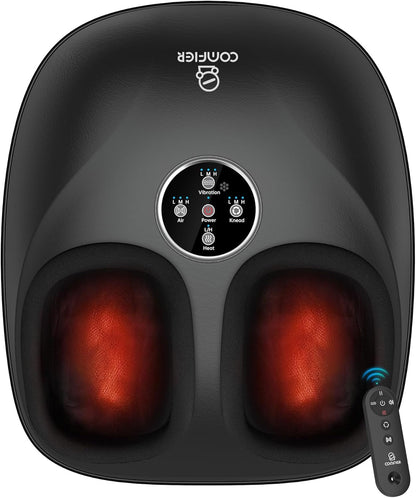 COMFIER HSA Eligible Shiatsu Foot Massager Machine with Heat, FSA Foot Massager for Neuropathy Plantar Fasciitis, Deep Kneading Feet Massager with Heat, Relax for Home Office,Up to Men Size 13