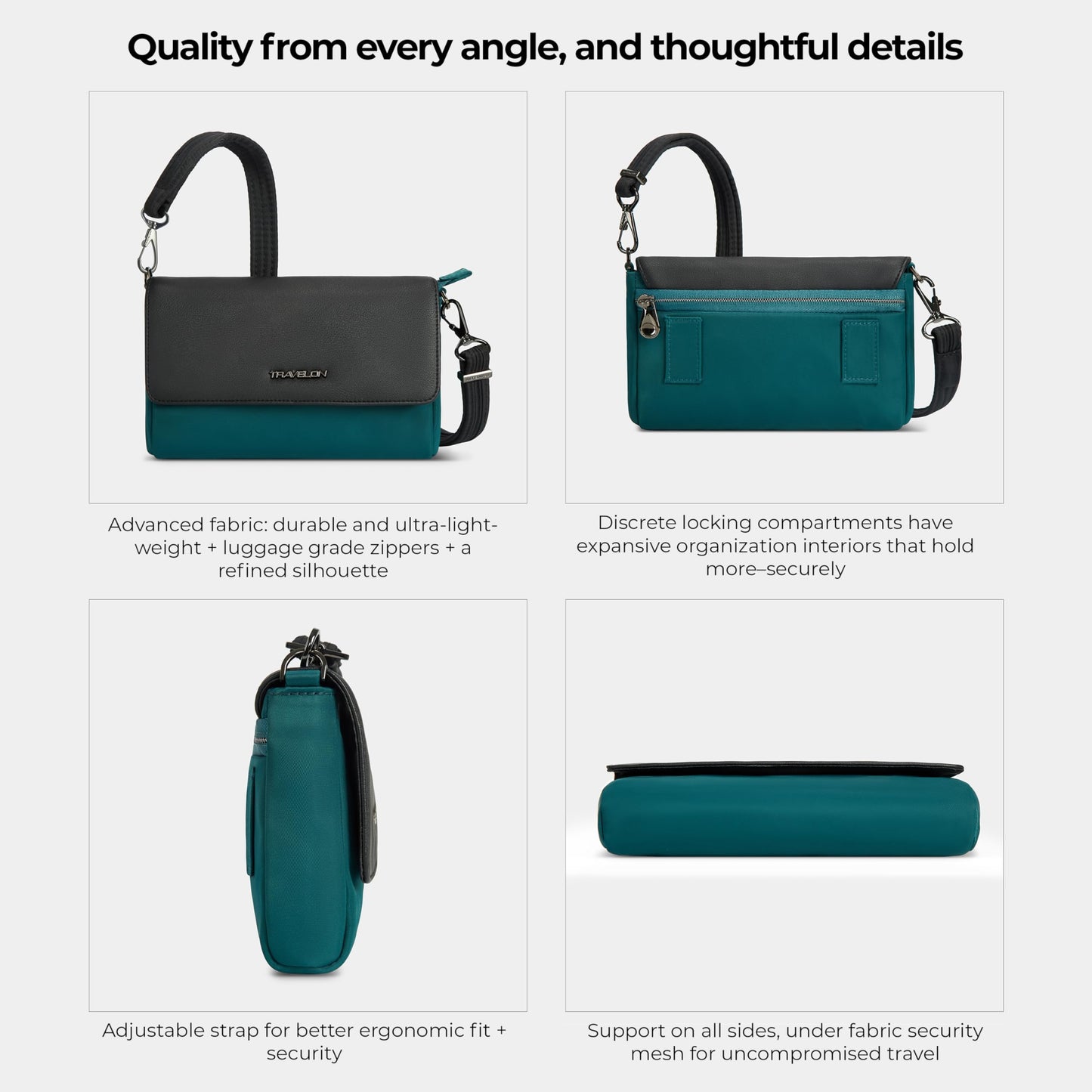 Travelon Anti-Theft Addison Convertible Crossbody/Belt Bag
