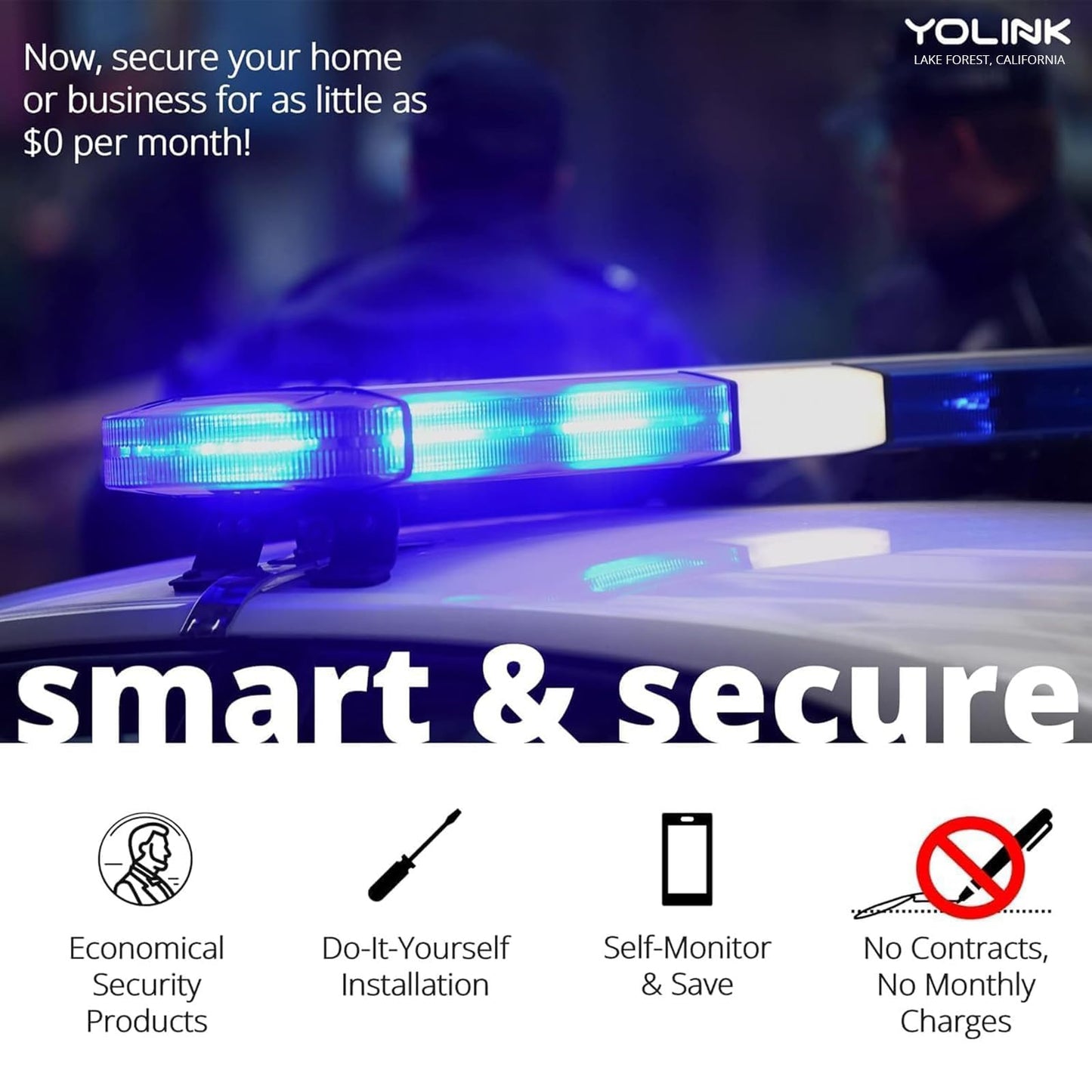 YoLink Outdoor Security Siren & Smart Alarm Controller Kit - Loud 110 dB, Wireless, Battery-Powered, 1/4 Mile Range, Android-iOS App, Alexa, Google, IFTTT, Home Assistant, Hub Required!