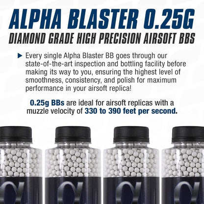 Alpha Blaster Airsoft BBs - 3300 Count Precision Rounds | High Performance