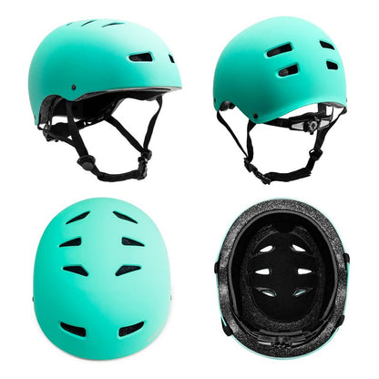 STOMP Skateboard Helmet - Removable Liners Ventilation Multi-Sport Scooter Inline Skating for Youth & Adults (Matte Mint Green, Large)