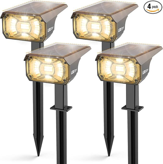 Solar Spot Lights Outdoor Landscape Lights, 40 LEDs Landscape Spotlights Outdoor Waterproof Auto On/Off Solar Garden Light, Outdoor Solar Light for Yard Palm Trees Driveway Patio Pool