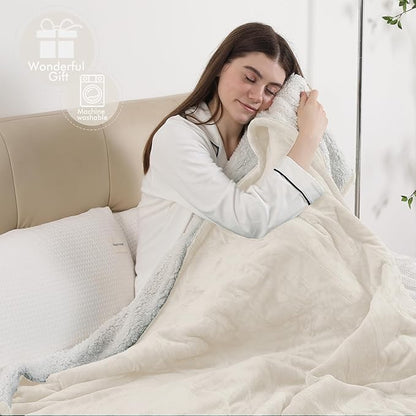 Heated Blanket Electric Blanket Twin Size, Fast Heating & Overheating Protection, Ultra Soft Heated Throw Blanket Twin Size with 5 Heating Levels & 10 Hours Auto Off, 62"x84", White