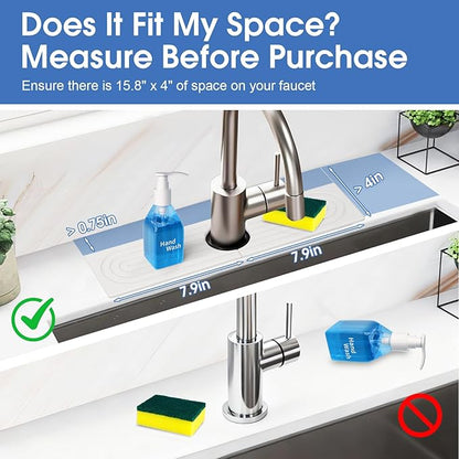 Kitchen Sink Faucet Mat, Water Absorbent Diatomite Stone Sink Tray, Diatomite