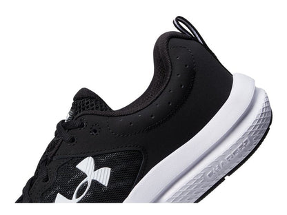 Under Armour Men's Charged Assert 10 Shoes, (001) Black/Black/White, 8 Wide