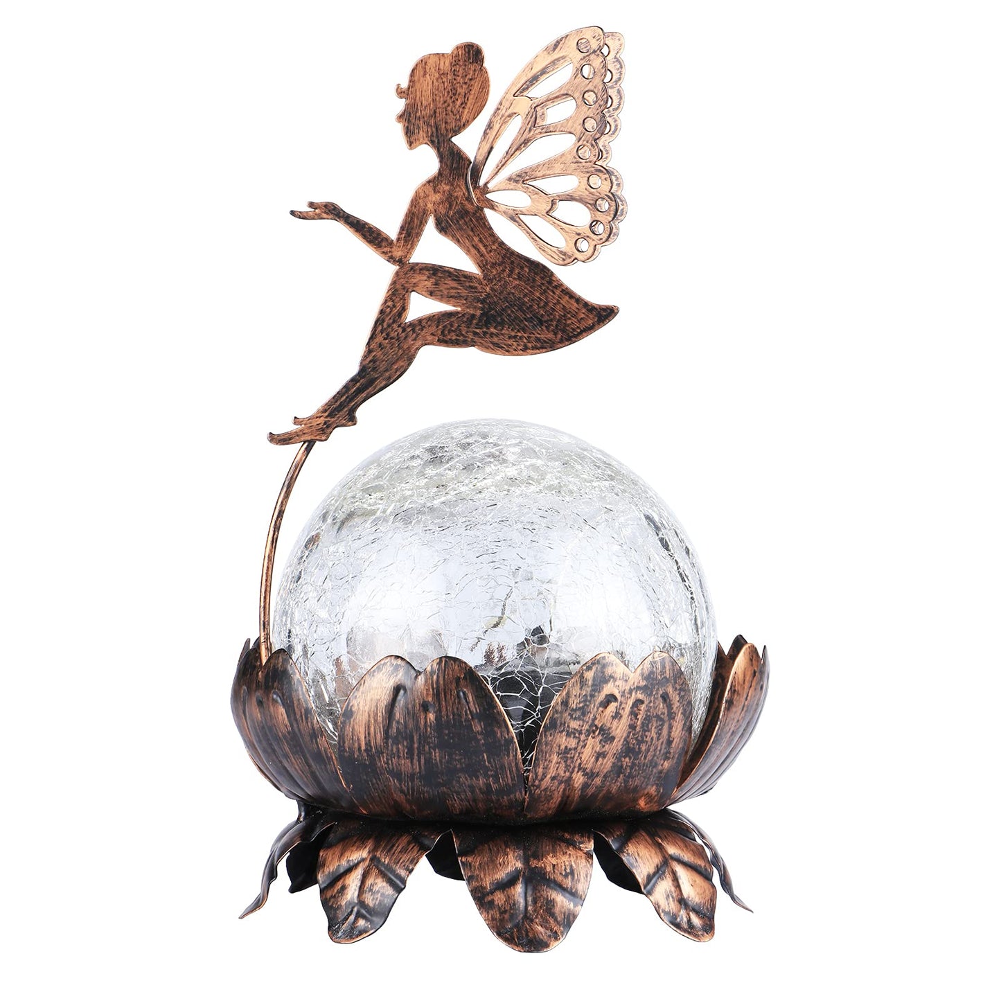 MUMTOP Solar Lantern Fairy Light, Crackle Glass Solar Lights Outdoor LED Waterproof Tabletop Lamp for Table, Yard, Garden, Patio, Lawn Decor or Mother's Day Gifts
