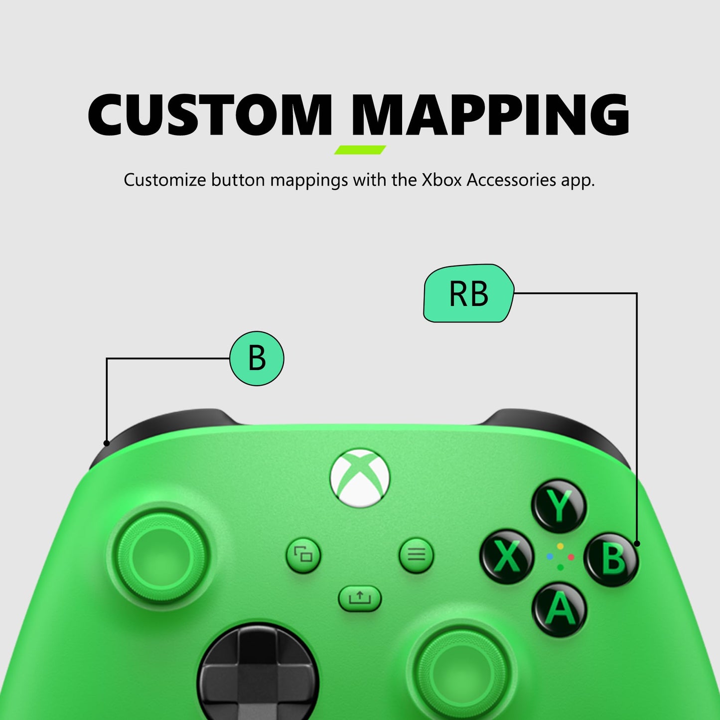 Xbox Wireless Gaming Controller (2025) – Velocity Green – Play on, Windows, Android, iOS, FireTV Sticks, Smart TVs, VR Headsets