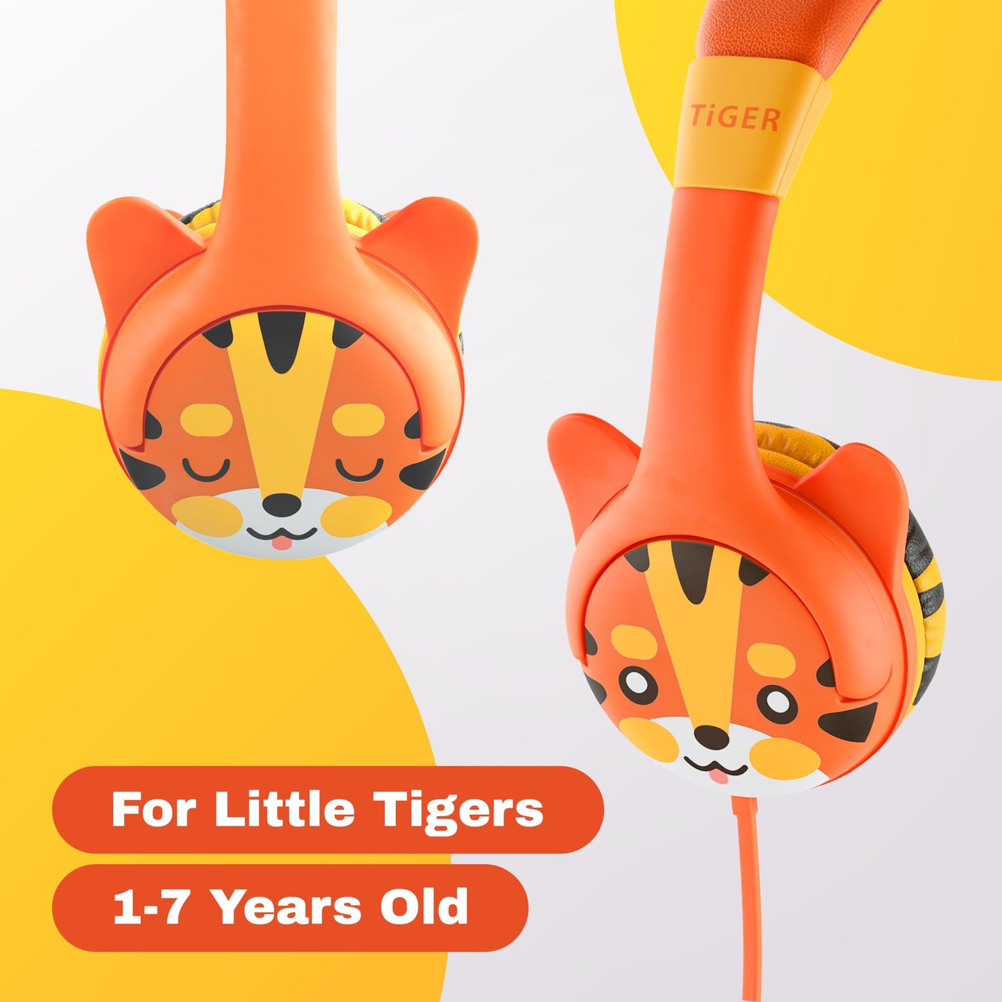 Kidrox Wired Toddler Headphones for 1-7 Years Old — 85dB Volume Limited Baby Headphones for Plane and Car Travel — Children Headset for Airplane, iPad and Tablet, Kids Headphone with Cord for Children