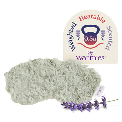 warmies Microwavable Eye Mask for Warmth & Comfort - Heating & Cooling Compress for Calming Relaxation - Weighted & Heated Eye Mask with Scented Lavender for Sleeping - Gray