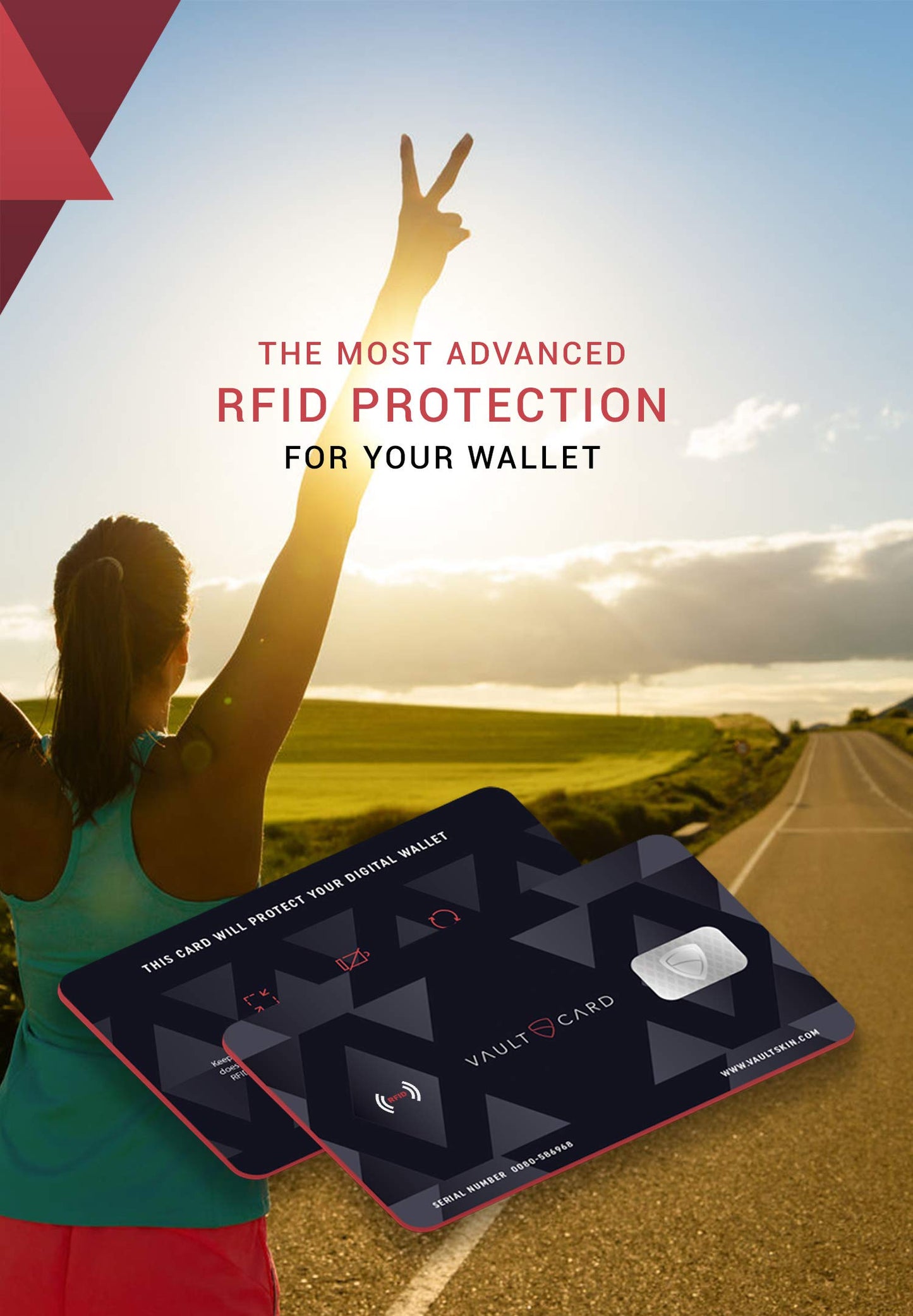 VAULTCARD - RFID Blocking & Jamming Credit & Debit Card Protection for Wallet and Passport - Superior NFC Anti-Theft, Patented Multi-Card Defense