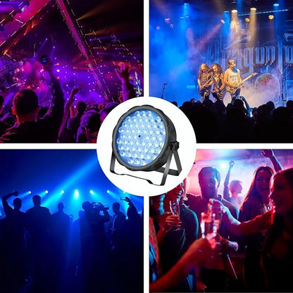 BETOPPER LED Par Lights 54 x 1.5W, RGB Stage Lights DMX DJ Lighting Sound Activated with Stand, Strobe Light & Wash Par Lighting DMX for Parties, Church, Wedding, Bars, 8 Pack