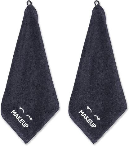 White Classic Bleach Safe Black Makeup Washcloths