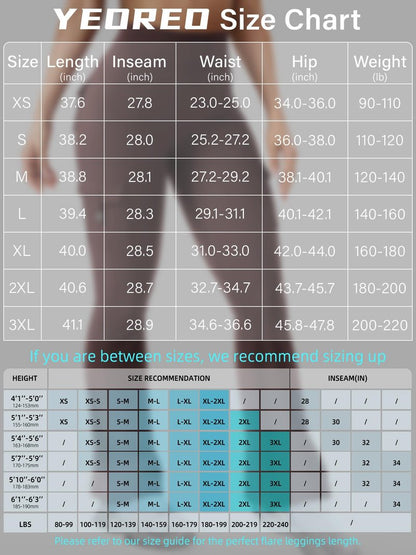 YEOREO CoreFlex Women Workout Flare Leggings with Pockets Scrunch Cargo Gym Yoga Leggings Brown XXL