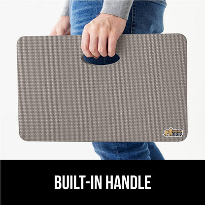 GORILLA GRIP® Extra Thick Patent Pending Supportive Foam Kneeling Pad, Large Cushion Knee Pads for Gardening, Baby Bath Time, Dirt and Water Resistant, Workout and Garden Supplies, 17.5x11, Gray
