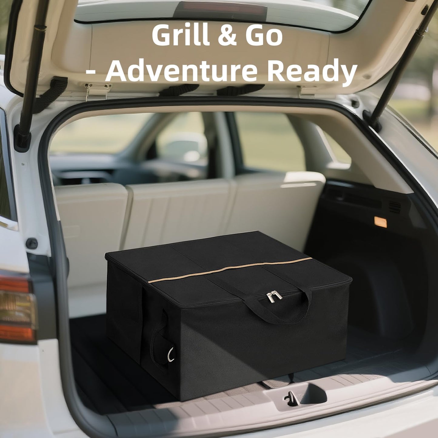 NOELIFE Carry Bag for Blackstone 22 inch Tabletop Griddle with Hood Lid, Reinforced Hardware & Rip-Proof Heavy Duty Fabric, Outdoor BBQ Grill Carrying Case, Black (Bag Only)