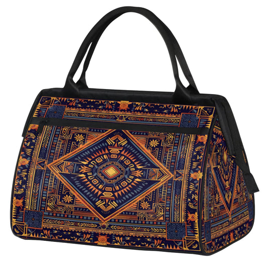 Carpet Flower Pattern Gym Bag for Women Men Travel Sports Duffel Bag with Trolley Sleeve Waterproof Sport Weekender Overnight Bags Carry On Tote Bags for Travel Gym Sport-17