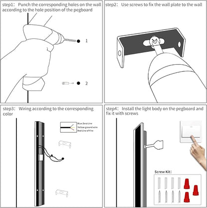 Mikeru Modern Wall Light, 3000k-6000k Dimmable Sconce, 47inch Black Exterior Light With Remote Control, IP65 Waterproof Anti-Rust Linear Long Porch Light Outdoor