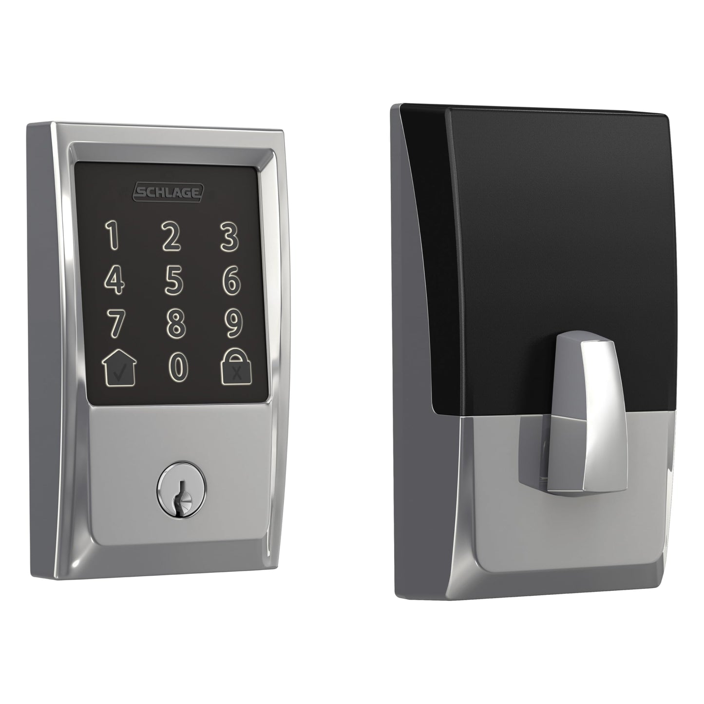 Schlage Encode Smart WiFi Deadbolt Lock for Front Door - Keyless Entry with App or Touchscreen - Works with Alexa, Hey Google, & Airbnb - Create Codes for Guests - Matte Black