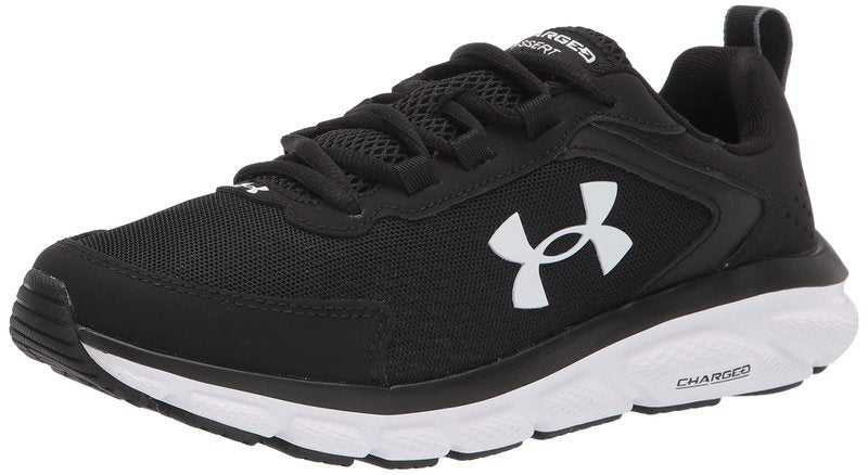 Under Armour Mens Charged Assert 9 CN, Black (001)/White, 11.5 Medium US