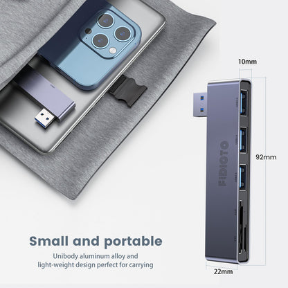 Fidioto USB Hub, 4-Port USB Splitter(1 * 3.0 Hub, 3 * 2.0 Hub) USB Splitter USB Expander for Laptop,Windows PC,Mac,Printer,Flash Drive,Mobile HDD, Notebook PC