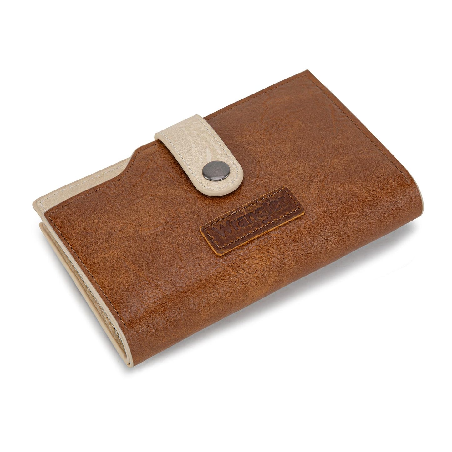 Wrangler Brown Wallets for Women Small Trifold Wallets, Card Cases & Money Organizers Large Capacity Credit Card Cash Wallet Ladies Female Clutch Travel Wallets with ID Window WG119-W0021BR